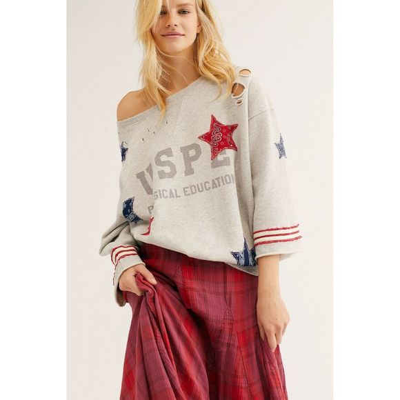Free people old glory pullover sales